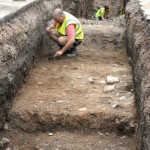 Checking the trenches (Credit - University of Leicester)